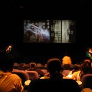 Inside a movie house